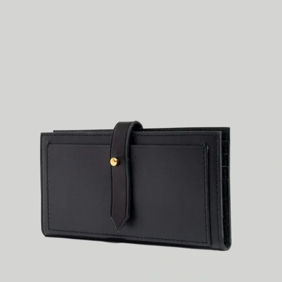 Madewell Wallet Leather Post Black NEW - Picture 2 of 9